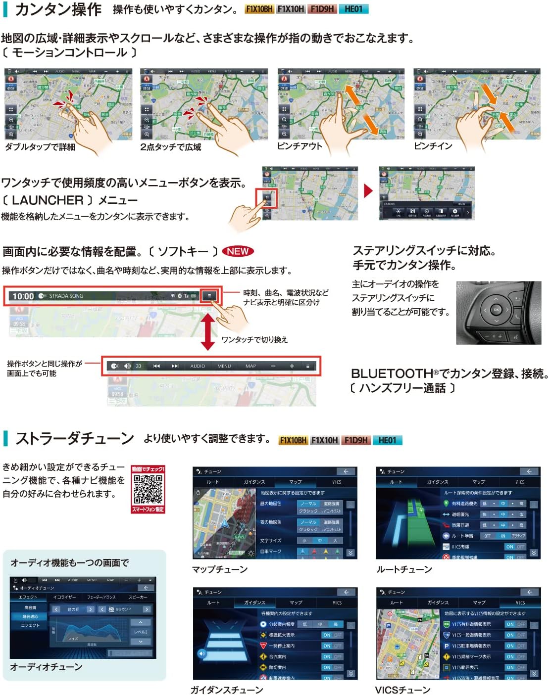 【カーナビ】Panasonic / パナソニック ストラーダ CN-HE01WD