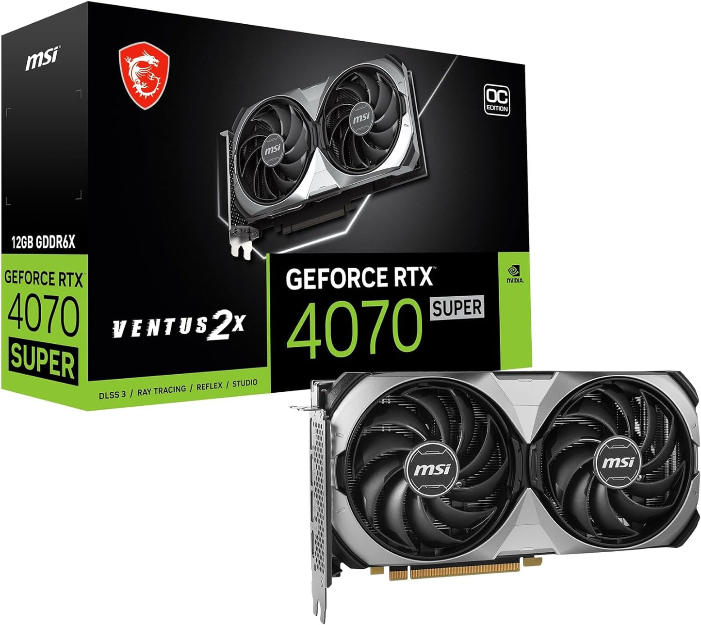 MSI GeForce RTX 4070 SUPER 12G VENTUS 2X OC [PCIExp 12GB] パソコンパーツ