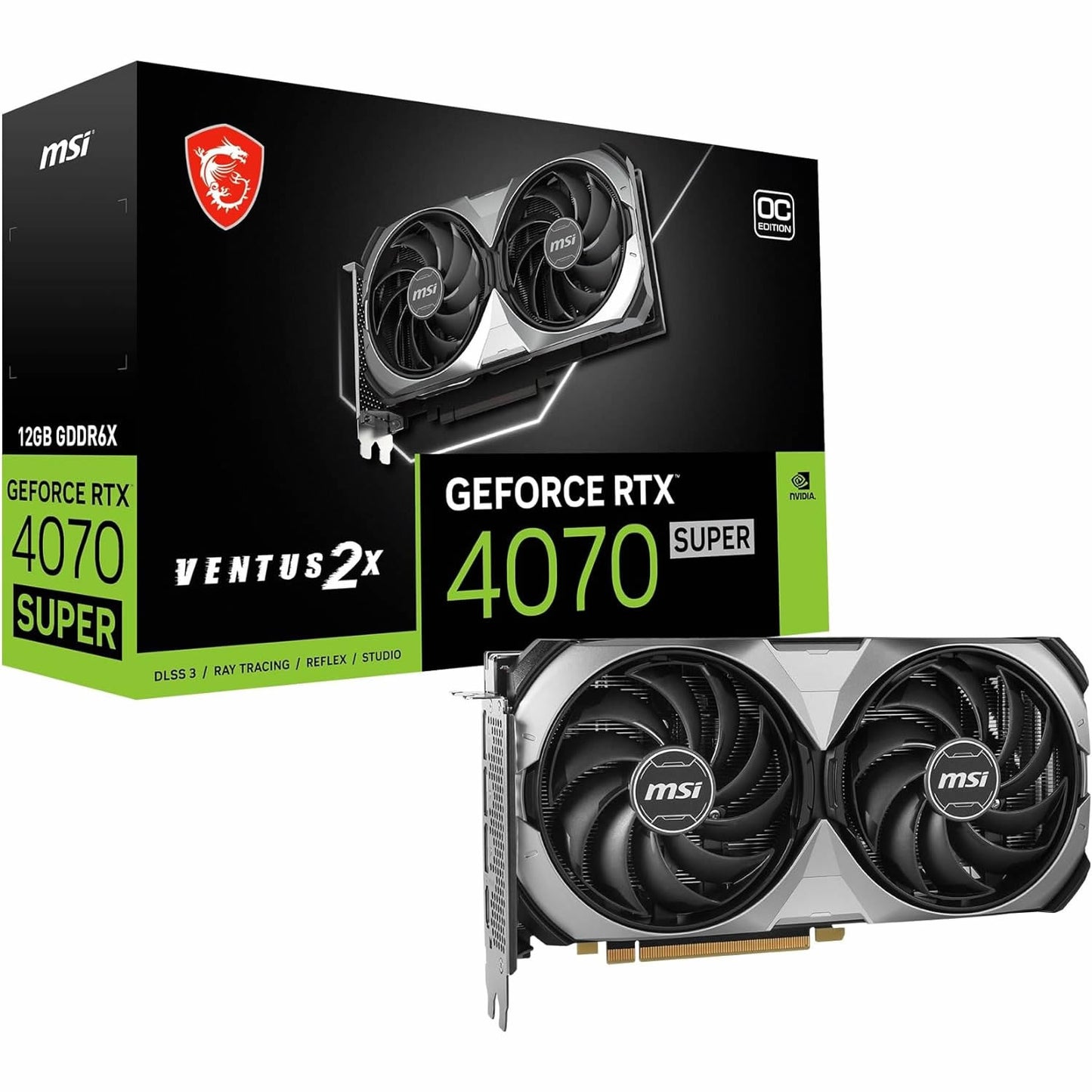 MSI GeForce RTX 4070 SUPER 12G VENTUS 2X OC [PCIExp 12GB] パソコンパーツ